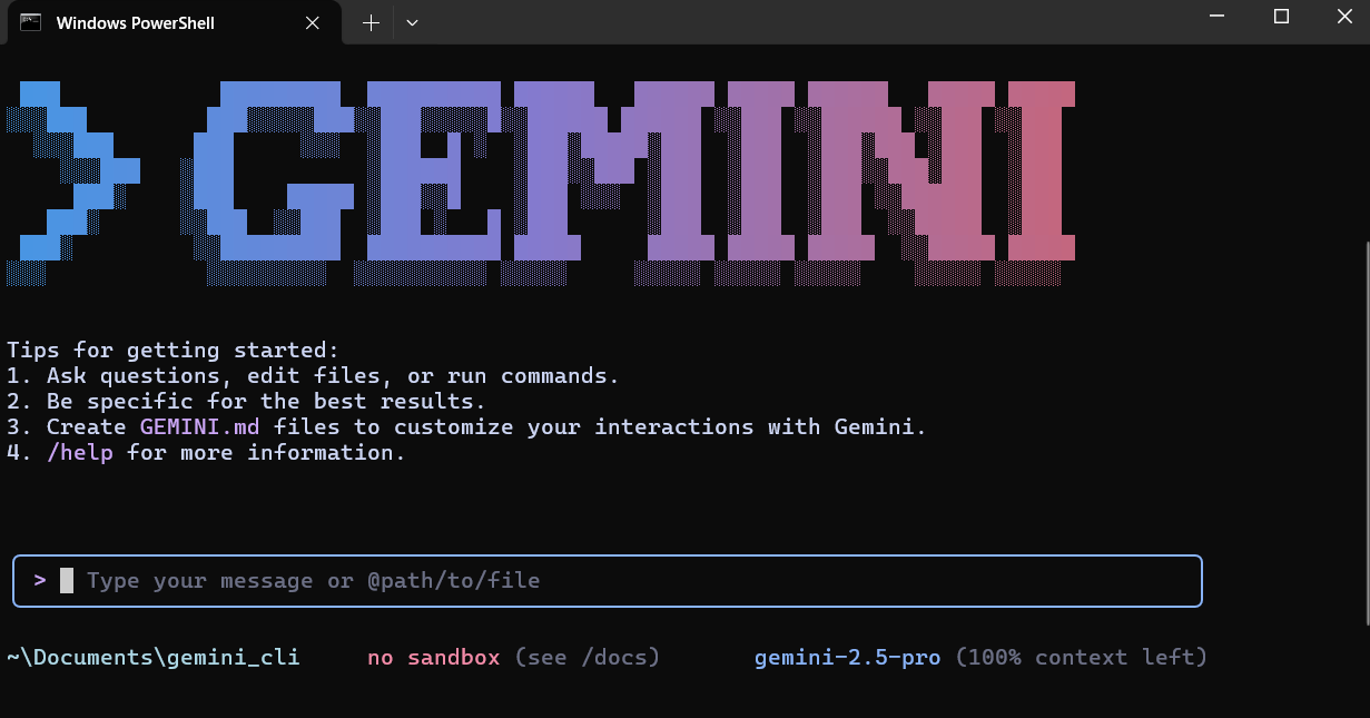 GeminiCLIの導入方法